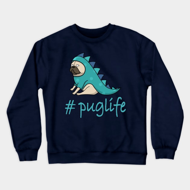 Pug Life Crewneck Sweatshirt by DeesDeesigns